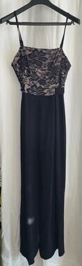 Teeze Me Blue Nude Romper Jumpsuit 11/12